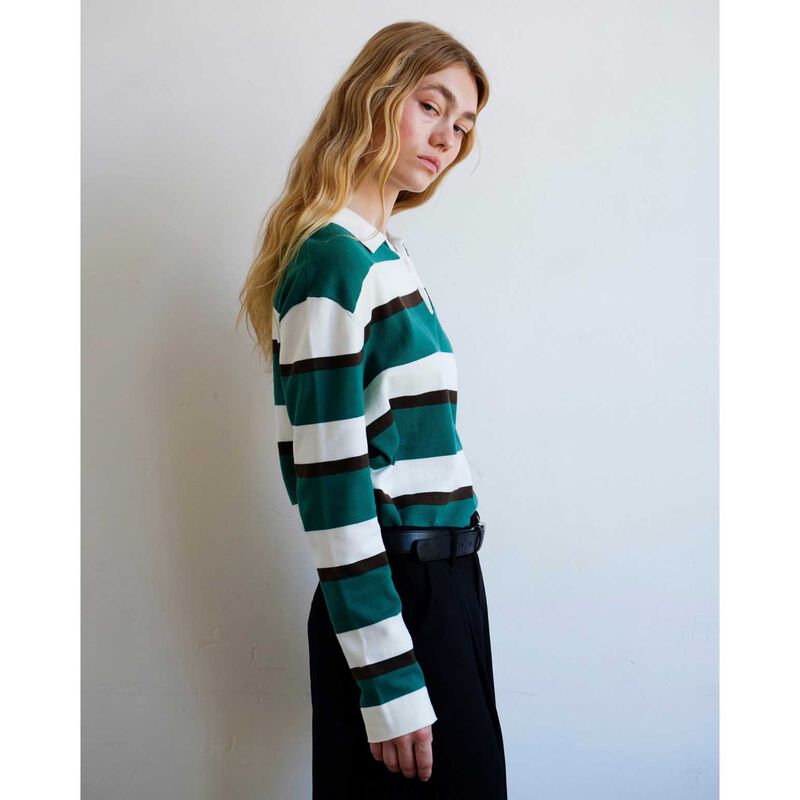 COMMONPLACE ESSENTIALS Prep Stripe Polo image number 1